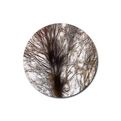 Tree Art Artistic Tree Abstract Background Rubber Coaster (Round) 