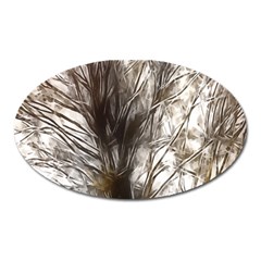 Tree Art Artistic Tree Abstract Background Oval Magnet