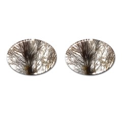 Tree Art Artistic Tree Abstract Background Cufflinks (Oval)