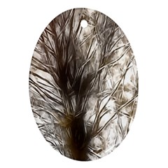 Tree Art Artistic Tree Abstract Background Oval Ornament (Two Sides)