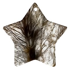 Tree Art Artistic Tree Abstract Background Star Ornament (Two Sides)