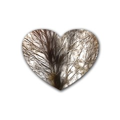 Tree Art Artistic Tree Abstract Background Rubber Coaster (Heart) 