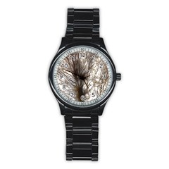 Tree Art Artistic Tree Abstract Background Stainless Steel Round Watch by Nexatart