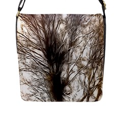 Tree Art Artistic Tree Abstract Background Flap Messenger Bag (L) 