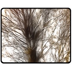 Tree Art Artistic Tree Abstract Background Double Sided Fleece Blanket (Medium) 