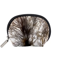 Tree Art Artistic Tree Abstract Background Accessory Pouches (small)  by Nexatart