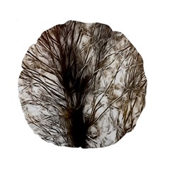 Tree Art Artistic Tree Abstract Background Standard 15  Premium Flano Round Cushions