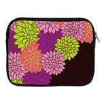 Floral Card Template Bright Colorful Dahlia Flowers Pattern Background Apple iPad 2/3/4 Zipper Cases Front