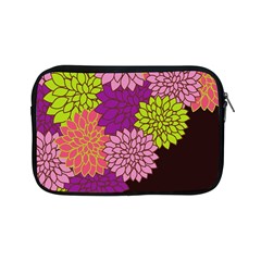 Floral Card Template Bright Colorful Dahlia Flowers Pattern Background Apple Ipad Mini Zipper Cases by Nexatart