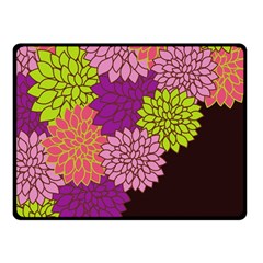 Floral Card Template Bright Colorful Dahlia Flowers Pattern Background Double Sided Fleece Blanket (small)  by Nexatart