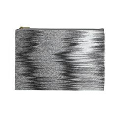 Rectangle Abstract Background Black And White In Rectangle Shape Cosmetic Bag (large) 