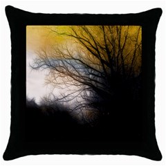 Tree Art Artistic Abstract Background Throw Pillow Case (black) by Nexatart