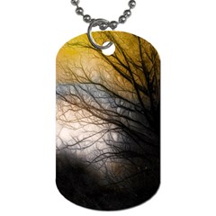 Tree Art Artistic Abstract Background Dog Tag (one Side) by Nexatart