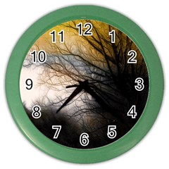 Tree Art Artistic Abstract Background Color Wall Clocks