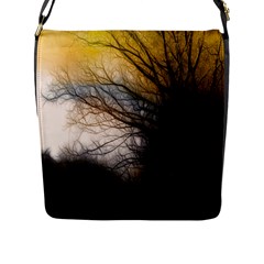 Tree Art Artistic Abstract Background Flap Messenger Bag (l)  by Nexatart