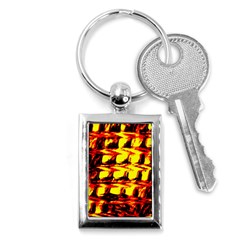 Yellow Seamless Abstract Brick Background Key Chains (rectangle)  by Nexatart