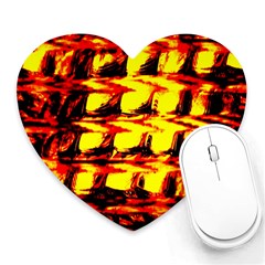 Yellow Seamless Abstract Brick Background Heart Mousepads by Nexatart