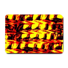 Yellow Seamless Abstract Brick Background Small Doormat  by Nexatart