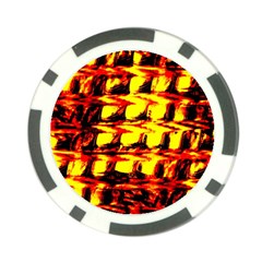 Yellow Seamless Abstract Brick Background Poker Chip Card Guard by Nexatart