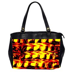 Yellow Seamless Abstract Brick Background Office Handbags (2 Sides)  by Nexatart