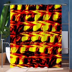 Yellow Seamless Abstract Brick Background Shower Curtain 60  X 72  (medium)  by Nexatart