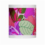 Abstract Design With Hummingbirds White Mugs Center