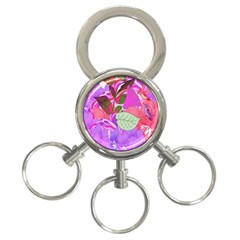 Abstract Design With Hummingbirds 3-ring Key Chains by Nexatart