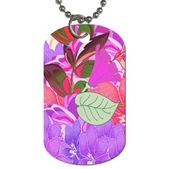 Abstract Design With Hummingbirds Dog Tag (two Sides) by Nexatart