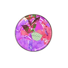 Abstract Design With Hummingbirds Hat Clip Ball Marker (4 Pack) by Nexatart