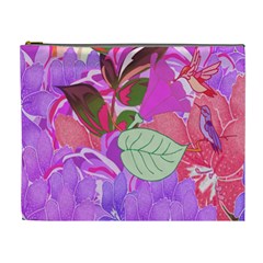 Abstract Design With Hummingbirds Cosmetic Bag (xl) by Nexatart