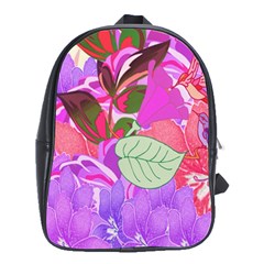 Abstract Design With Hummingbirds School Bags(large)  by Nexatart