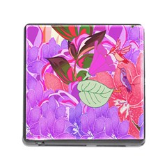 Abstract Design With Hummingbirds Memory Card Reader (square) by Nexatart