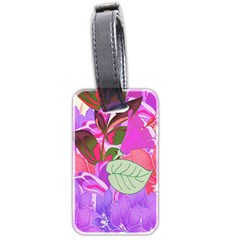 Abstract Design With Hummingbirds Luggage Tags (two Sides) by Nexatart