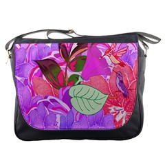 Abstract Design With Hummingbirds Messenger Bags by Nexatart