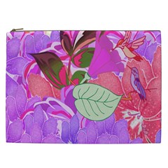 Abstract Design With Hummingbirds Cosmetic Bag (xxl)  by Nexatart