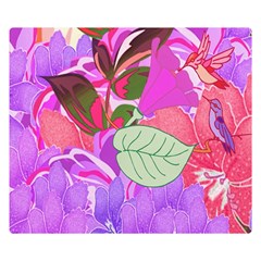 Abstract Design With Hummingbirds Double Sided Flano Blanket (small) 