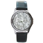 The Abstract Design On The Xuzhou Art Museum Round Metal Watch Front