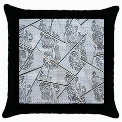 The Abstract Design On The Xuzhou Art Museum Throw Pillow Case (black) by Nexatart