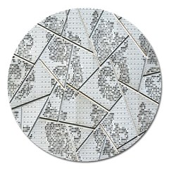 The Abstract Design On The Xuzhou Art Museum Magnet 5  (round) by Nexatart