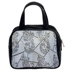 The Abstract Design On The Xuzhou Art Museum Classic Handbags (2 Sides) by Nexatart