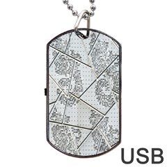 The Abstract Design On The Xuzhou Art Museum Dog Tag Usb Flash (one Side) by Nexatart