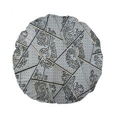 The Abstract Design On The Xuzhou Art Museum Standard 15  Premium Flano Round Cushions by Nexatart