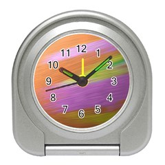 Metallic Brush Strokes Paint Abstract Texture Travel Alarm Clocks