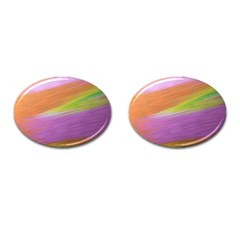 Metallic Brush Strokes Paint Abstract Texture Cufflinks (oval) by Nexatart