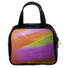 Metallic Brush Strokes Paint Abstract Texture Classic Handbags (2 Sides) by Nexatart