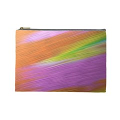 Metallic Brush Strokes Paint Abstract Texture Cosmetic Bag (large)  by Nexatart