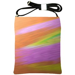 Metallic Brush Strokes Paint Abstract Texture Shoulder Sling Bags by Nexatart