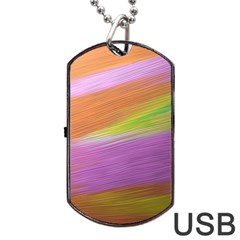 Metallic Brush Strokes Paint Abstract Texture Dog Tag Usb Flash (two Sides) by Nexatart