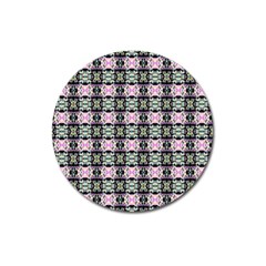 Colorful Pixelation Repeat Pattern Magnet 3  (round) by Nexatart