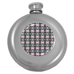 Colorful Pixelation Repeat Pattern Round Hip Flask (5 Oz) by Nexatart